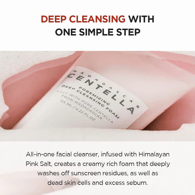 SKIN1004 Centella Poremizing Deep Korean Cleansing Foam 125ml | Pore Purifying Cleanser