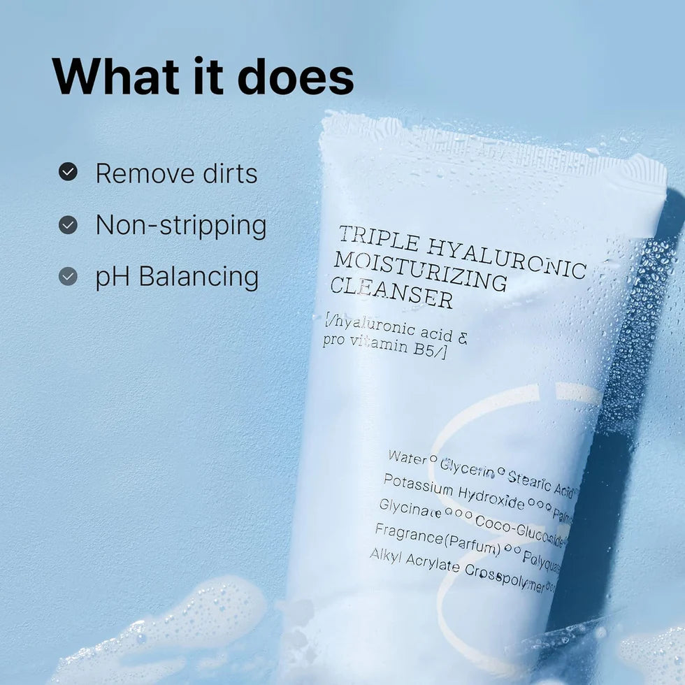 COSRX Hydrium Triple Hyaluronic Acid Moisturizing Korean Cleanser 150ml